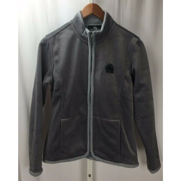 Grand Prix Jackets & Blazers - Grand Prix Gray Velour Full Zip Jacket Sz M